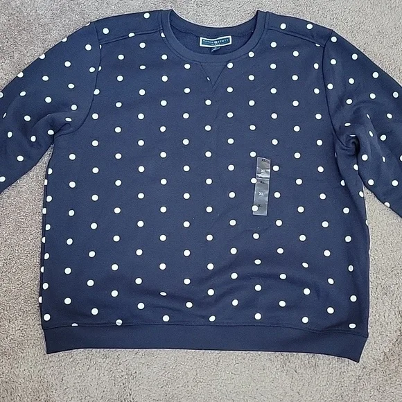 Karen Scott Dot Print Sweatshirt - XL - Picture 2 of 12